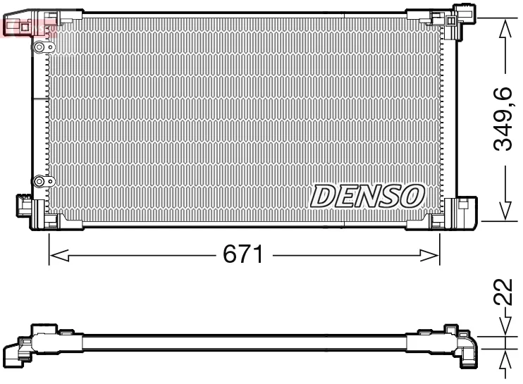 Kondenzátor, klimatizace DENSO DCN50114 – OE 8846047180 Kondenzátor, klimatizace DENSO DCN50114 – OE 8846047180