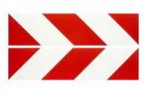 Samolepka reflexní červeno bílé šrafování, značení kontejnerů (400x100 mm) sada 2 ks, reflexní třída 1 708182
