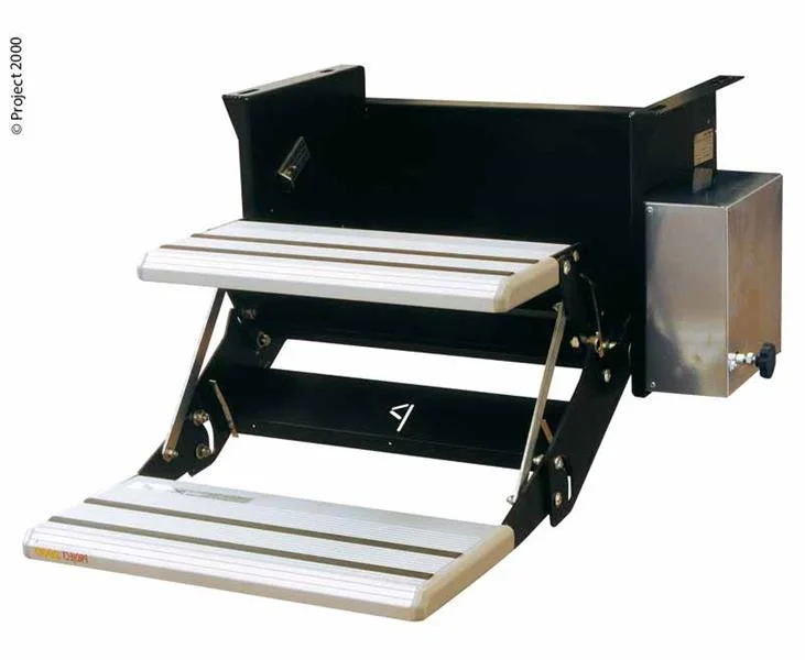 Elektrický dvojitý výsuvný schůdek pro obytné vozy, 48 cm (12 V, zatížitelnost 200 kg) 310587