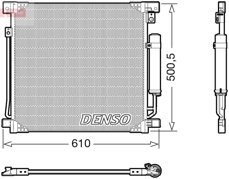 Kondenzátor, klimatizace DENSO DCN45013