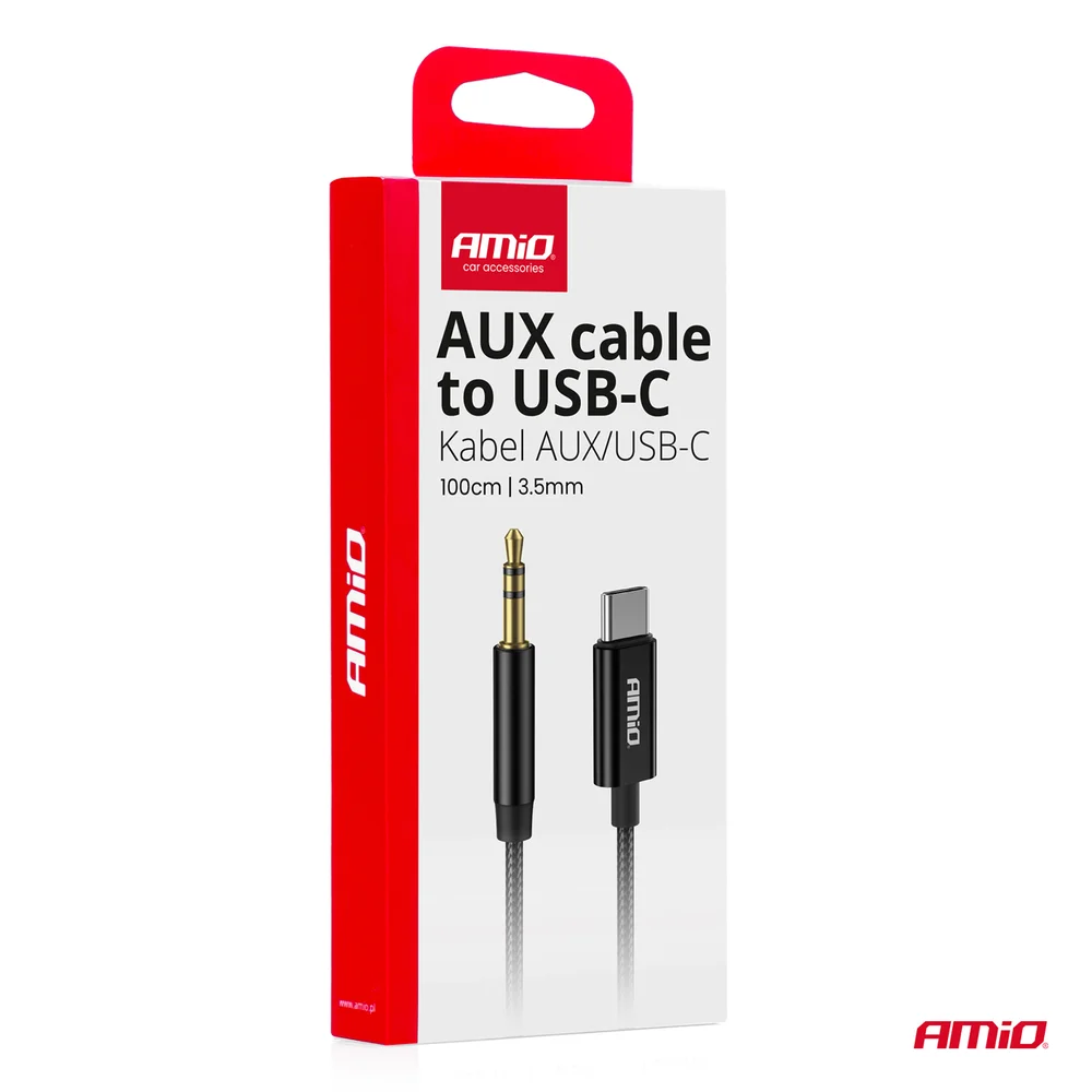 Kabel USB-C na TYP AUX Mini Jack 3,5mm 1m AMiO-04294 - Obrázek 4