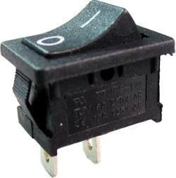 Přepinač kolébkový OFF-ON 1pol.250V/3A černý 70916