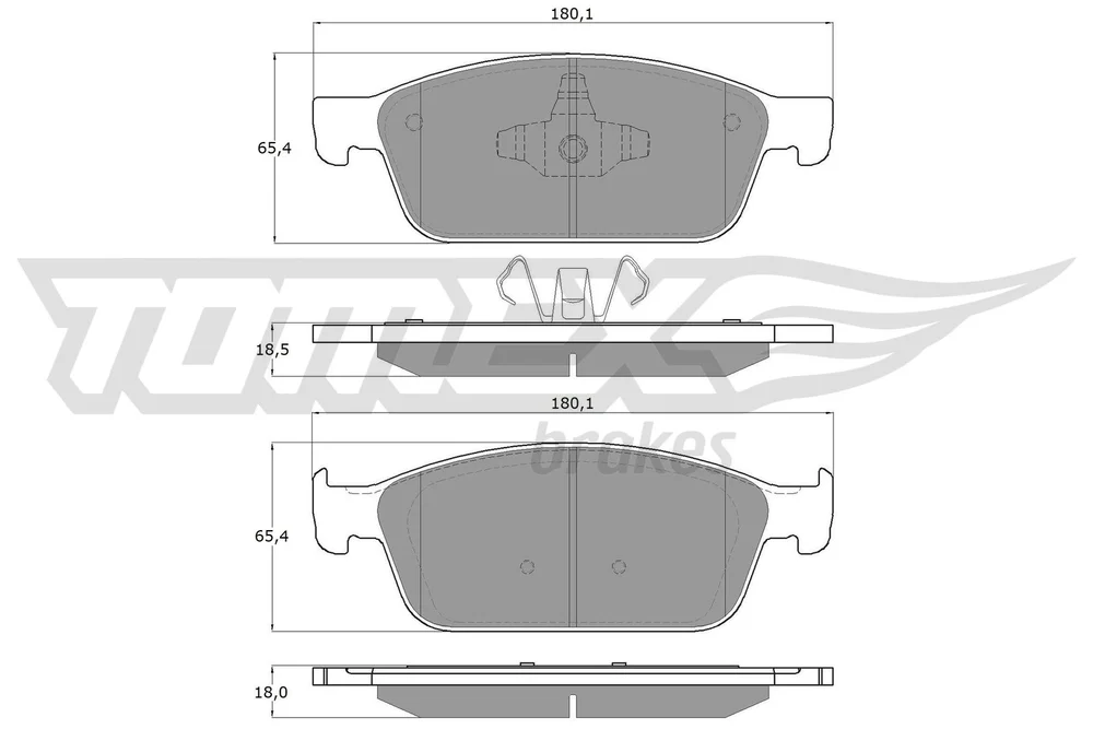Sada brzdových destiček, kotoučová brzda Tomex Brakes TX18-91