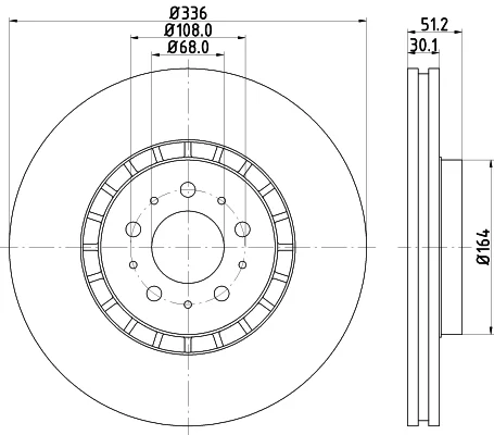 Brzdový kotouč HELLA 8DD355110-591