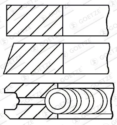 Sada pístních kroužků GOETZE ENGINE 08-424100-00 – OE 13011-33041