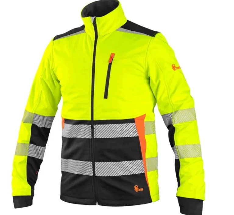 Bunda CXS-BENSON výstražná žlutá, softshell, vel. 3XL CANIS 725245