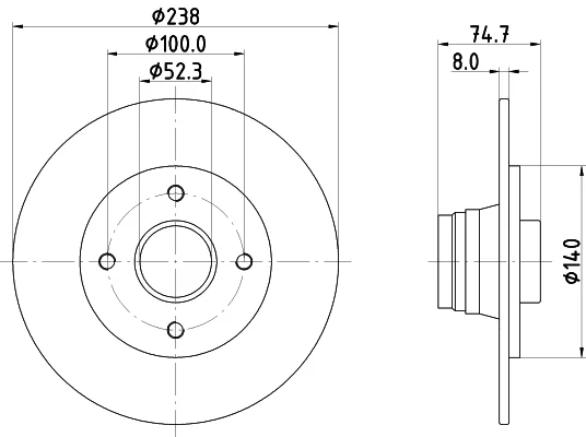 Brzdový kotouč HELLA 8DD355105-271
