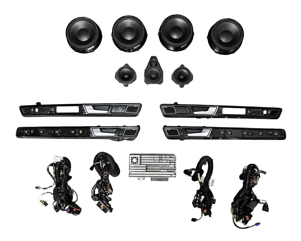 VW Touareg 7P R-Line facelift r.v. 2016 sound system DYNAUDIO 7P6971161LF 7P6971694N 7P6971162GM 3G0035412B 7P6035415D 7P6035827A 1Q0035454D S5VX3T89029