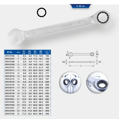 Ráčna-očkový klíč KS TOOLS BT013732 Ráčna-očkový klíč KS TOOLS BT013732