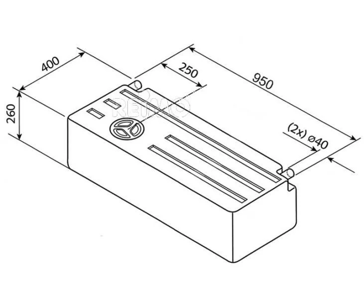 Nádrž na čistou a odpadní vodu EV 1802 (89 l, 95 cm) 309791