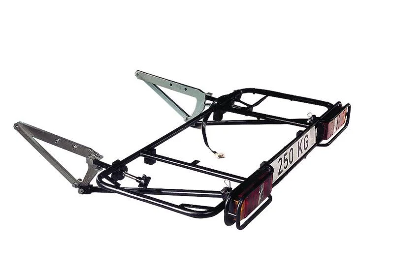 Nosič motocyklů zadní základní Cate 600 mm (nosnost 300 kg, hloubka 60 cm, ocelový, černý) 303617