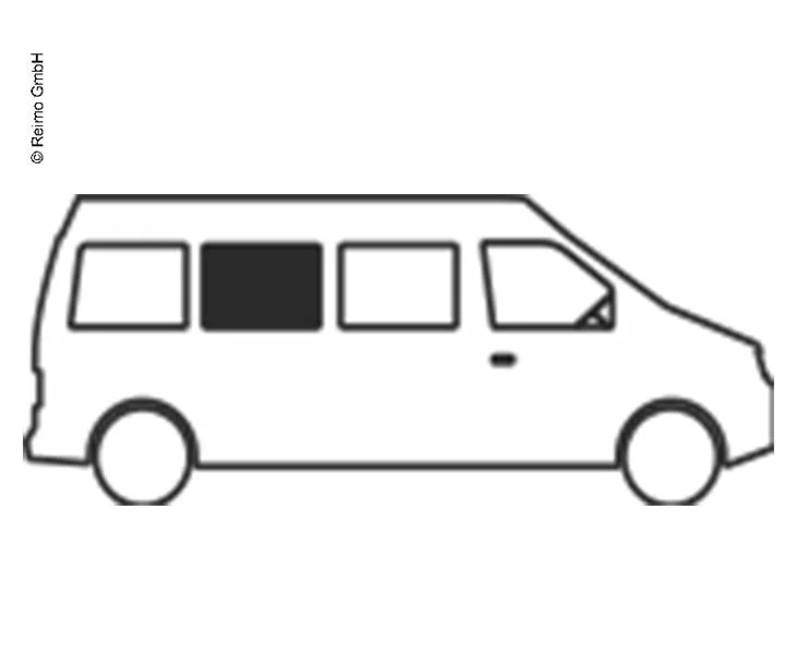 Boční posuvné okno CARBEST pro VW Crafter (2018- ), prostřední pravé, 1455x637mm, tonované 304145