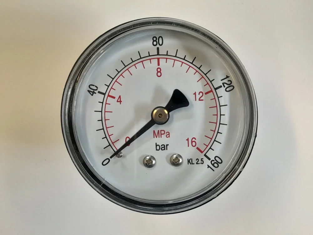 Manometr 1/4" 0-160 barů MZ 63mm, plast zadní 735316