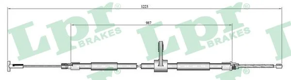 Tažné lanko, parkovací brzda LPR C0189B – OE 46556688