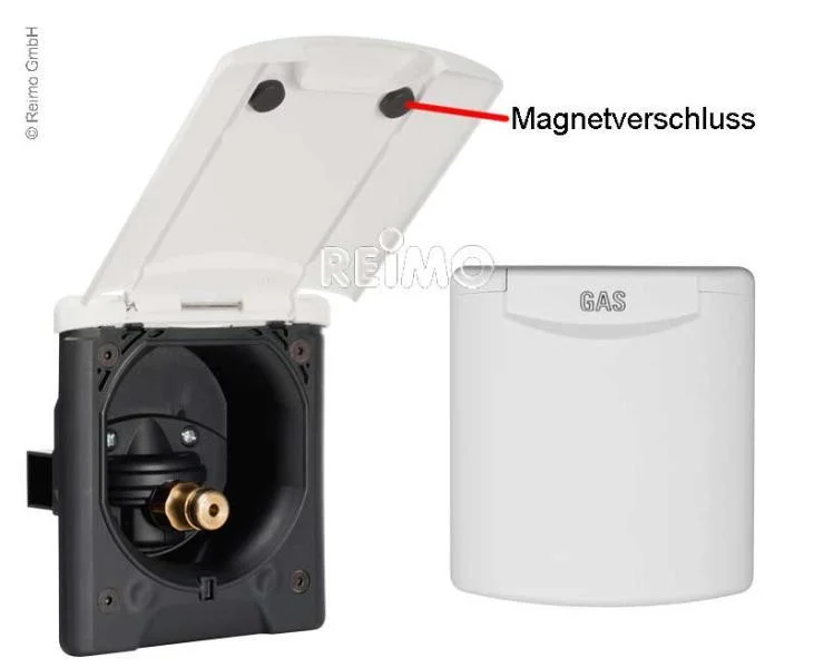 Přípojka vodní City s redukčním ventilem a magnetickým víkem (130 × 145 mm) – černá 310484