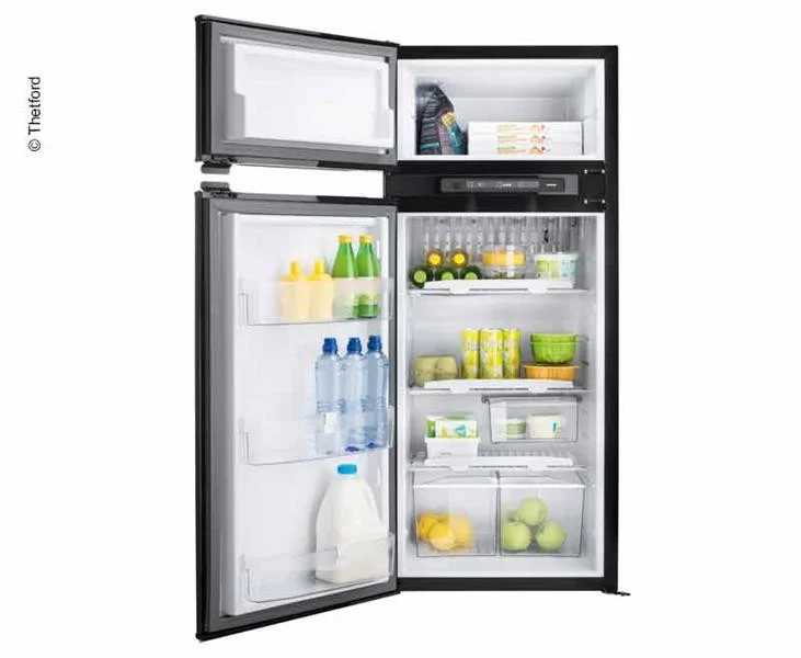 Chladnička absorpční Thetford N4175A 175 l (12V / 230V / plyn, černá, oblé dveře) 305617