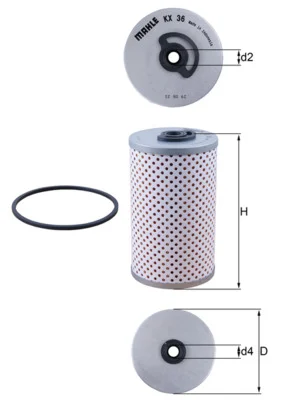 Palivový filtr MAHLE KX36D