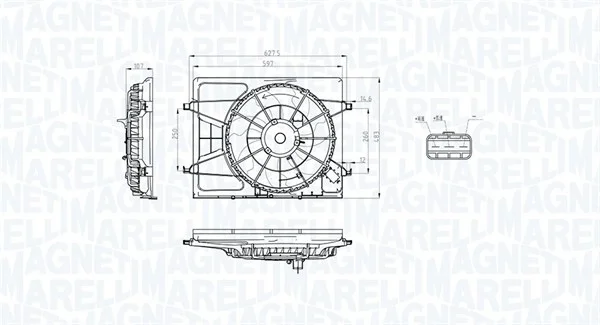 Větrák, chlazení motoru MAGNETI MARELLI 069422793010