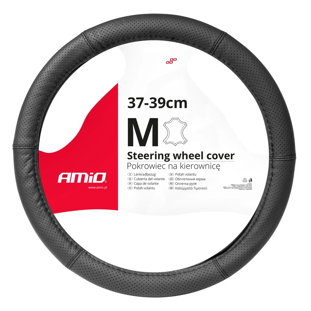 Potah volantu Leather Series SWC-50-M AMIO 03556