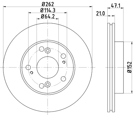Brzdový kotouč HELLA 8DD355115-341