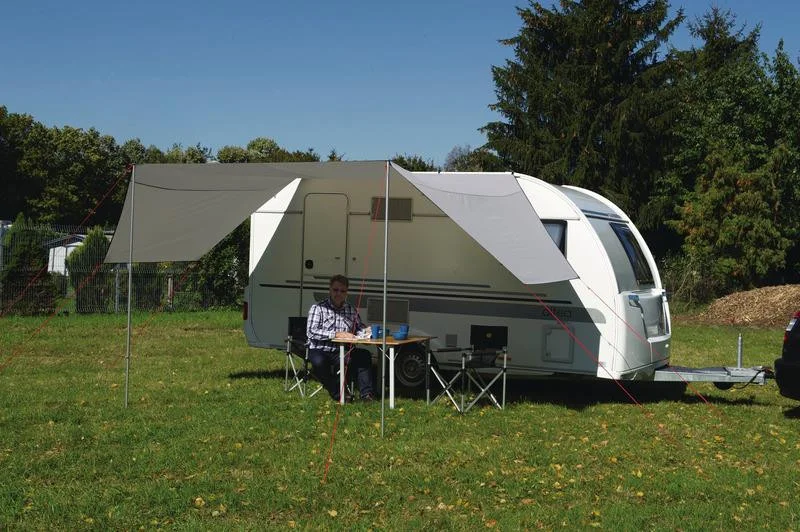 Plachta sluneční RE-TENT Mauritius 510 (510 × 300 cm) z recyklovaného materiálu – šedá 308846
