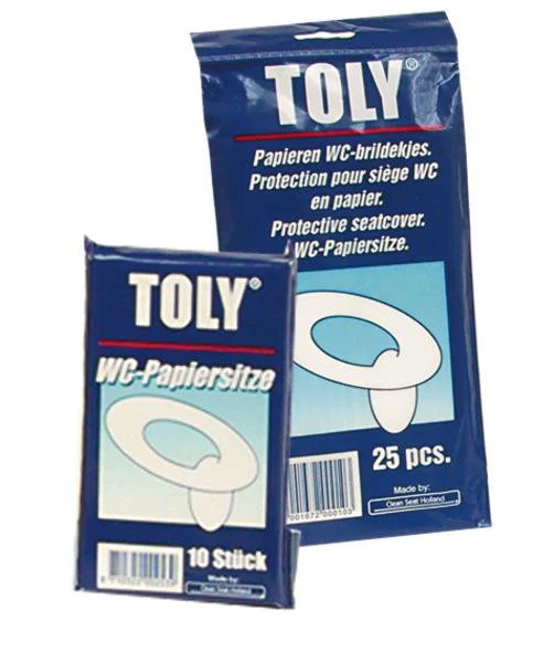 Jednorázová papírová ochrana sedátka WC Taly 10 ks 310189