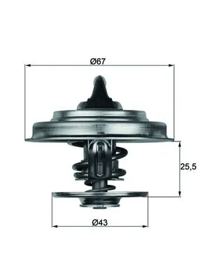 Termostat, chladivo MAHLE TX1865D