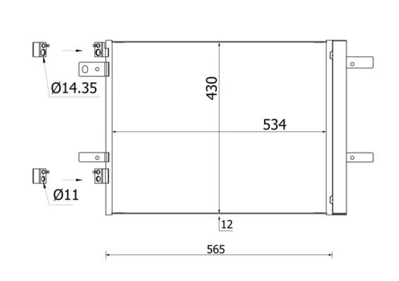 MH AC 965 000S chladič klimatizace - kondenzátor MAHLE 720578