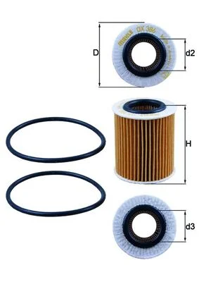 Olejový filtr MAHLE OX386D