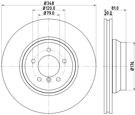 Brzdový kotouč HELLA 8DD355129-781