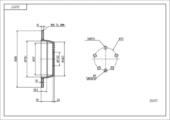 BRZ.KOTOUČ /Z/DB VITO /LAK/KPL HART 241117 BRZ.KOTOUČ /Z/DB VITO /LAK/KPL HART 241117
