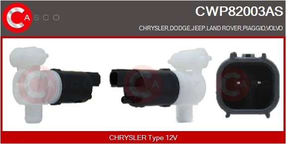 Vodní čerpadlo ostřikovače, čistění skel CASCO CWP82003AS Vodní čerpadlo ostřikovače, čistění skel CASCO CWP82003AS