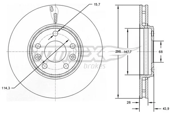 Brzdový kotouč Tomex Brakes TX72-51