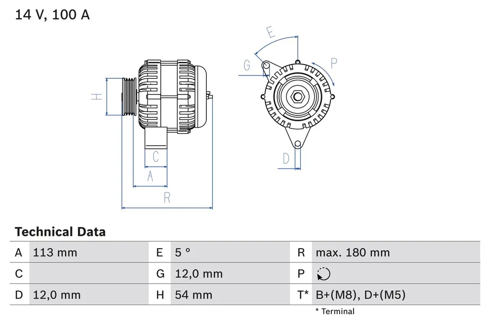 BO 0986083210 Alternátor BOSCH-výmenný díl